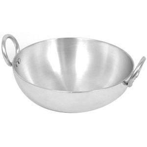 28cm Aluminum Karai for Deep Fry , Premium, Silver Daily Use Home, Kitchen, Hotel, Restaurant Deep Frying pan