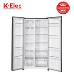 K-Elec 532 Litres Side-By-Side Total No Frost Fridge Refrigerator With Ice Cube Tray - Black | Model KR86-SS-NFS-KBI | 36 Months Warranty + Free Fridge Guard