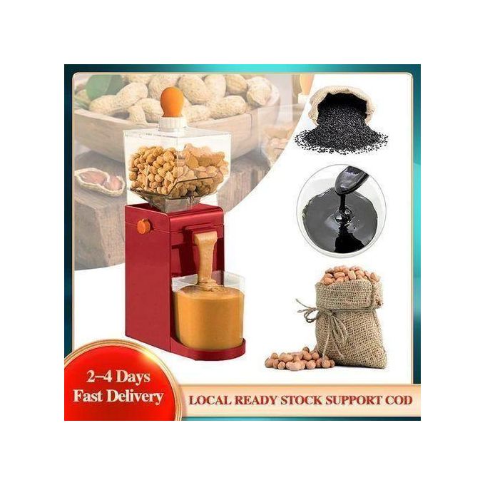 Electric Peanut Butter Maker, Home Electric Grain Grinder Machine Grinder Maker Small Cooking Machine for Groundnut Almonds Cashews Hazelnuts