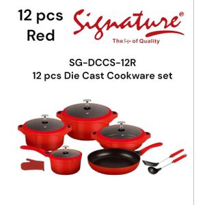 Signature 12 pcs Die Cast nonstick Cookware set SG-DCCS-12R