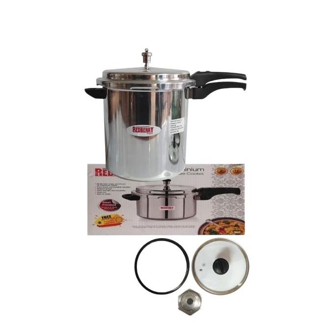 Redberry 12L Aluminium Pressure Cooker with Glass Lid