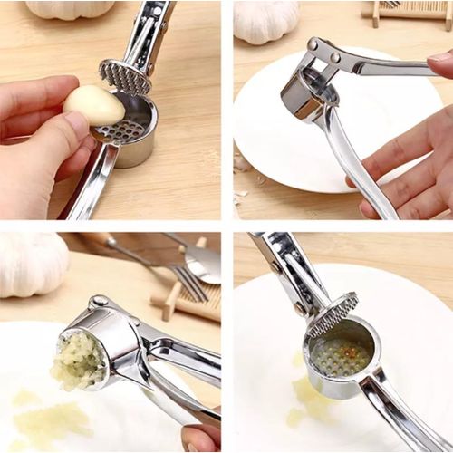 Stainless steel garlic crusher