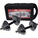 20KG Chrome Adjustable Dumbbell Set,10KG +10KG With Case