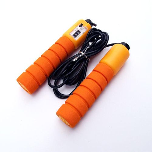Adjustable jump rope with counter Orange