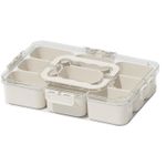 Sealed snack container with 9 compartments for kitchen refrigerator storage