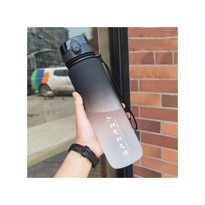 1000ml Sports Water Bottle - Black And White