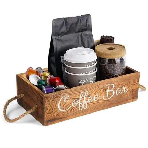 Wooden Coffee bar / Tea organizer