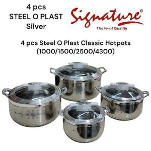 Signature 4 Pcs Steel O Plast Hotpots -(1000/1500/2500/4300)