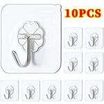 10PCS Powerful Non-Mark Storage Hooks Hangers Fixtures