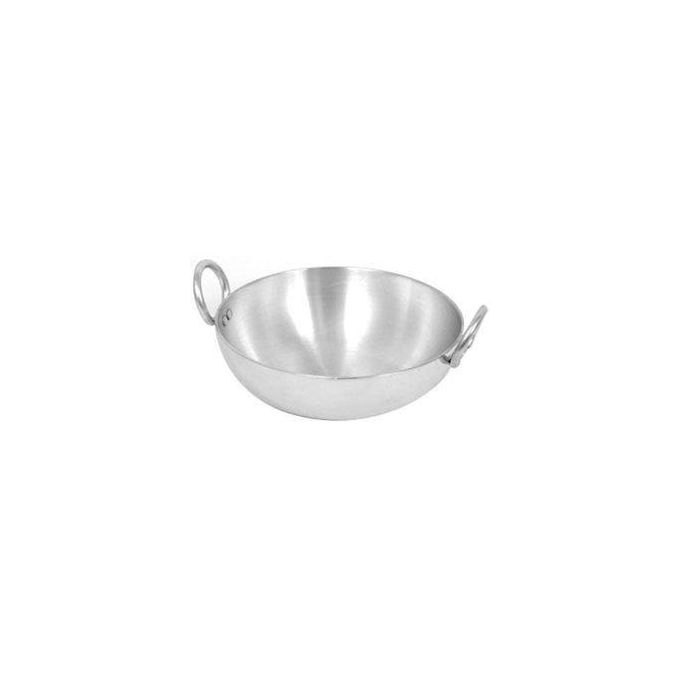 28cm Aluminum Karai for Deep Fry , Premium, Silver Daily Use Home, Kitchen, Hotel, Restaurant Deep Frying pan
