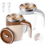 380ml Stainless Steel Magnetic Self-Stirring Mug – AAA Battery Powered