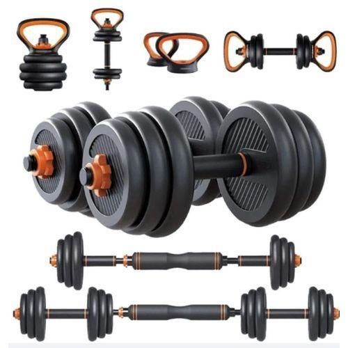 6 in 1 Adjustable Dumbbells, Barbell &amp; Kettlebell Set Of Gym Weights Barbell, Kettlebell,Dumbbell, Ab Roller And Push Up Stands Body Building, Fitness, Weigh Training Set Set,