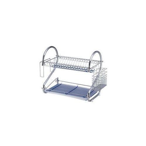 16-Inch Stainless Steel Dish Drainer Rack, All-in-One Kitchen Sink Organizer with Cutlery &amp; Cup Holder, Rust-Resistant Drying Rack for Dishes, Utensils, Mugs