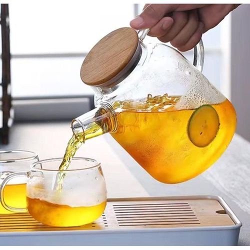 Heat Resistant Glass Teapot with Stainless Infuser For Coffee, Black Tea, Fruit Juice