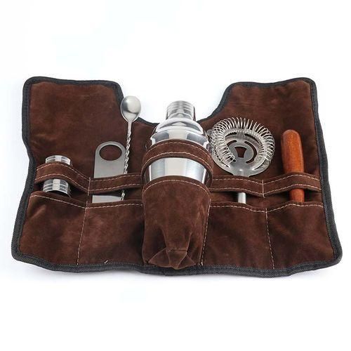 7-piece portable bartending tool set, 750ml cocktail shaker set