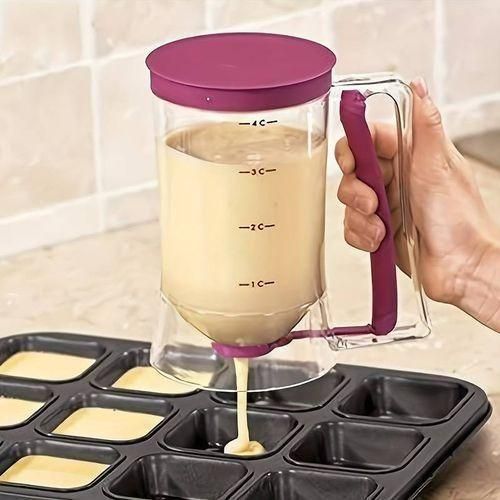 Batter dispenser with measuring labels, kitchen baking tools