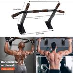 Heavy Duty Wall Mounted Pull Up Bar Multi Grip Home Gym Chin Up Station Upper Body Strength Trainer for Back Chest Arms Shoulders  Steel Horizontal Bar with Foam Handles for Home Workout