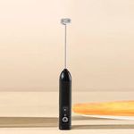 Rechargeable Hand-Held Electric Mixer USB Charge with 3 Speeds for Perfect Latte/Cappuccino Foam, Coffee