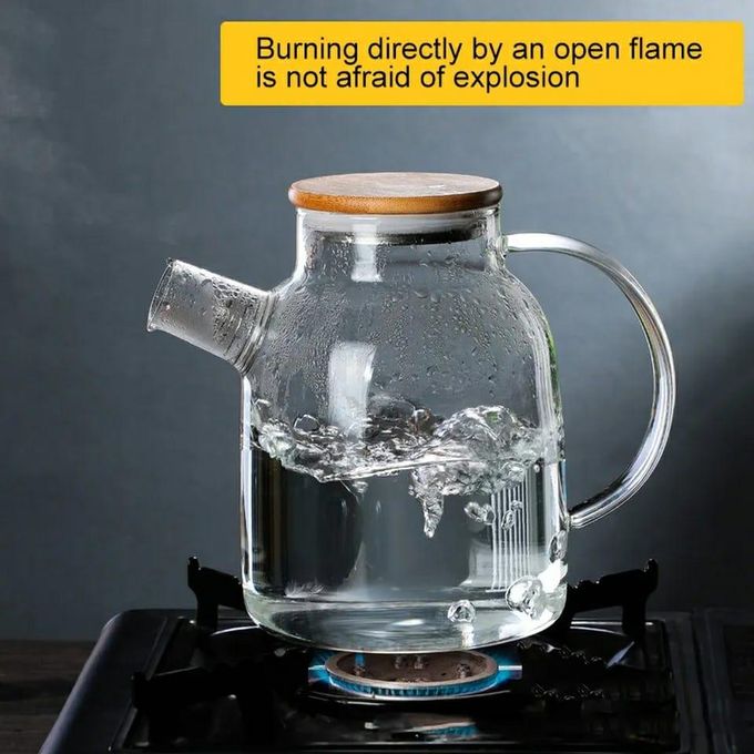 Glass Teapot With Infuser, Kettle For Stove Top, Clear Tea