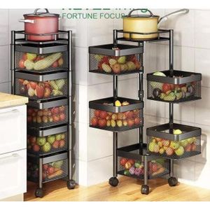 Multi Purpose Storage Rack / Vegetable/Dish/Fruit Rack Black