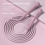 Speed Jump Rope-Pink,Lightweight,Tangle-Free, Adjustable,Perfect for Toddlers,Adult,Jumprope for Fitness,Enhance Endurance and Speed Workouts