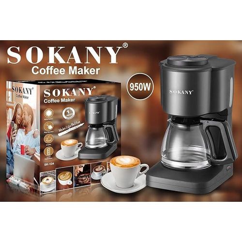 Sokany Quality 6-Cup Drip Coffee Maker, Simply Brew Compact Drip Filter Coffee Machine, Front Access Easy Fill ,Auto Keep Warm Function And Smart Anti-Drip System