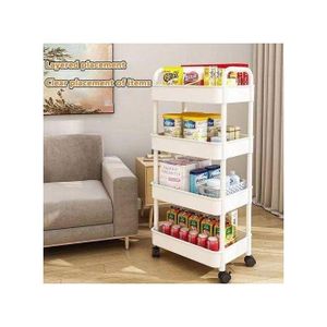 Classy 4 Layer Trolley Rack, Kitchen Floor Bedroom Multi-Layer Baby Snacks Mobile Bathroom Bathroom Storage Storage RaSmall Cart Storage Rack