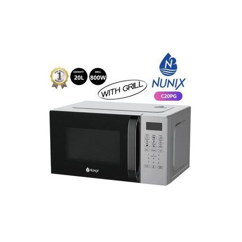 Nunix 20L Digital Microwave Oven With Grill  C20PG Silver