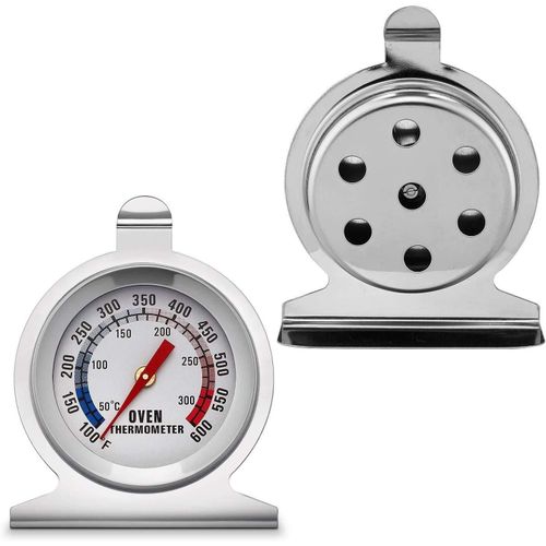 Large Dial Oven Thermometer 100-600°F/50-300°C, for Gas &amp; Electric Ovens, Baking, Grilling, Smoking
