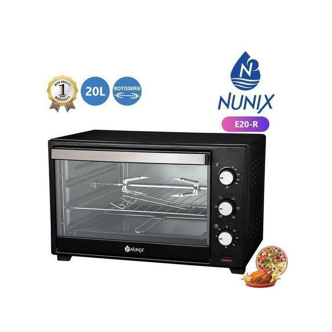 Nunix 20 Litres Electric Oven with Rotisserie Grill