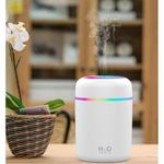Mythco 300ml Portable Mini Humidifier, Colorful, Cool Mist, USB Charging - White, 2 SPRAY MODES