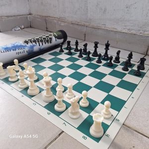 Portable Tournament Chess Board Game Mat – Foldable &amp; Lightweight With Free Carrier Bag