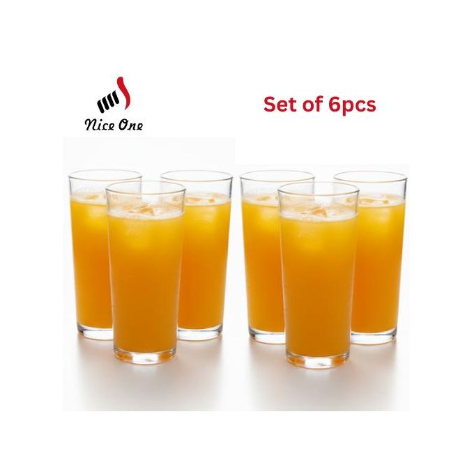 Nice One Set of 6pcs 215ML High Quality Glass Whiskey Beer Glass Glassware Cup 60138 GLASS CUP (XM)