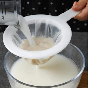 Kitchen Ultra-Fine Nylon Mesh Strainer – Plastic Fine Sieve Filter Spoon for Soy Milk, Coffee, Juice &amp; More