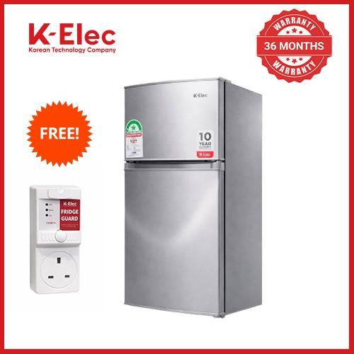 K-Elec 125 Litres Double Door Top Mount Fridge De-Frost Refrigerator With Ice Cube Tray | Model KR20-TM-DFC | 36 Months Warranty + Free Fridge Guard
