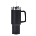 Beqqk 40oz Tumbler with Handle and Straw, Insulated Stainless Steel Travel Mug, Double Wall Vacuum Leak-Proof Cup for Hot &amp; Cold Drinks