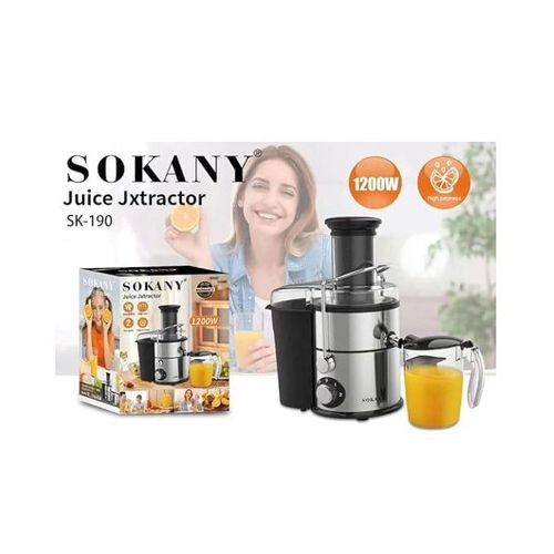 Share this product   Sokany Heavy duty 1200W Juicer Machine, Wide Feeding Tube, Dual Speed Control, Stainless Steel Body, BPA-Free, Juice Extractor for Whole Fruits &amp; Vegetables, Overheat Protection