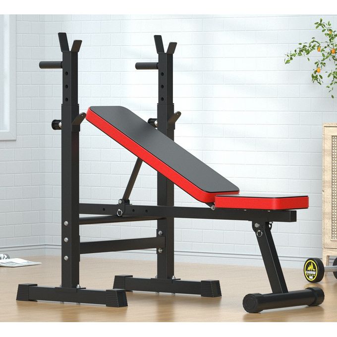 Multipurpose Weight Bench; Barbell Weights/Dipping Station