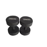 3kg dumbbells (rubber coated)