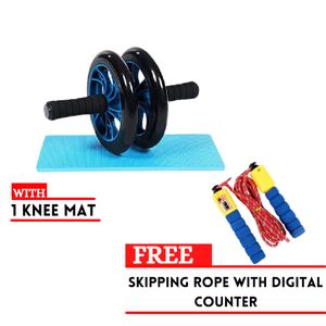 AB Wheel Smooth Roller Plus Free Skipping Rope And Mat