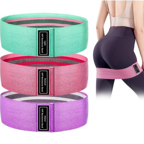 3 Pack Resistance Exercise Band//Yoga Pilates Fitness Sports