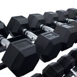 Rubber Coated Hexagon Dumbells Set