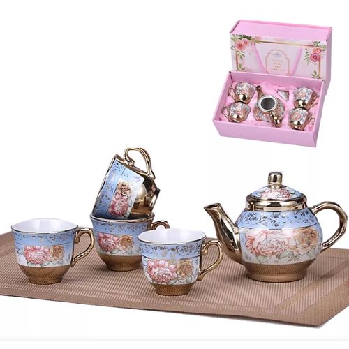 Elegant Ceramic Teapot Set Ceramic Teapot/Kettle + 4 Teacups