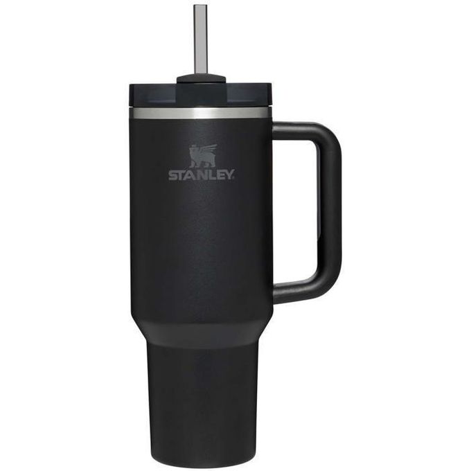 Stabilo Stanely Quencher Tumbler-  black stainless steel  insulated cup with handle&amp;straw