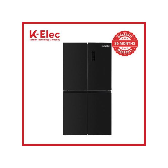 K-Elec  466 Litres Multi-Door No Frost Fridge Refrigerator With Ice Cube Tray - Black | Model KR79-MD-NFC | 36 Months Warranty + Free Fridge Guard