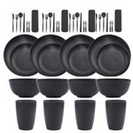 20pcs Dinnerware Set (4 cups + 4 bowls + 8 plates + 4 cutlery pieces)