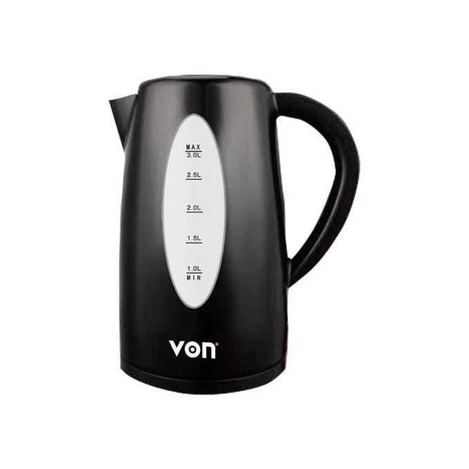VON  VSKL03BNK Cordless Kettle, 3L - Black