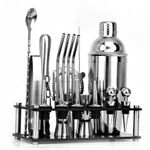 20pcs/set Cocktail Set Boston Shaker Stainless Steel