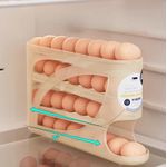 4-layer egg storage box, rolling egg storage rack, can hold up to 30 eggs