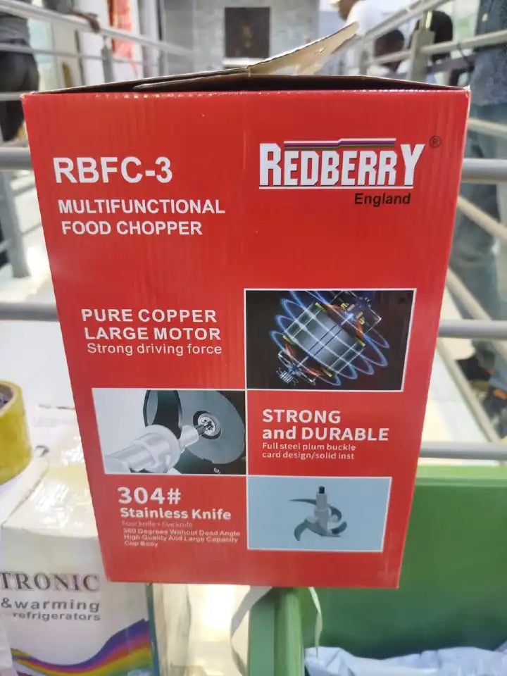 Red berry food processor 2l